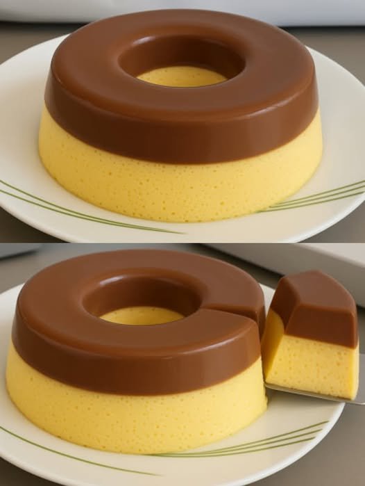 Pudim de Chocolate com Creme de Baunilha - Receita Completa